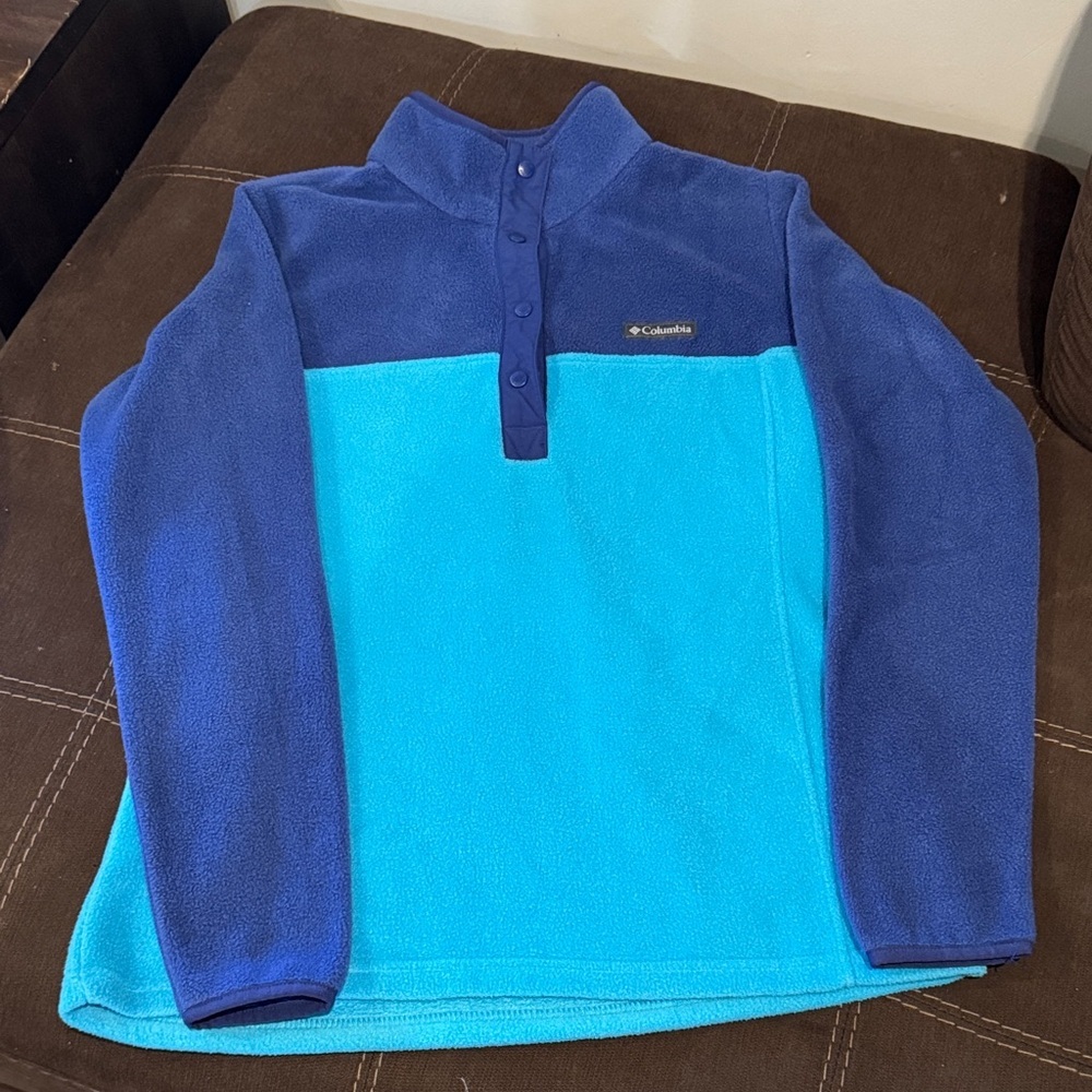 Columbia Two-Tone Blue Fleece Pullover